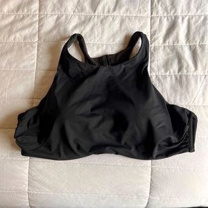 Athleta Seersucker high neck swim bikini top, 36DD, great shape!